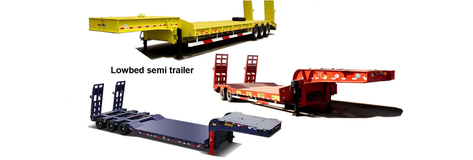 Semi-trailer met laag bed