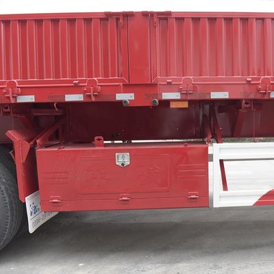 Tri-assige dubbele zijdelingse dump tipper Semi-trailer 600mm Wallboard Hoogte 12R22.5 band