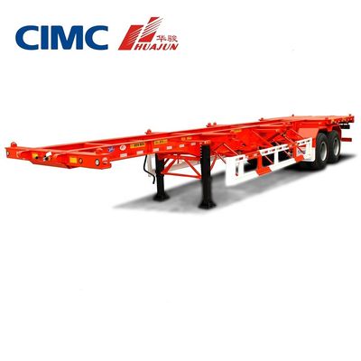 CIMC 2 Achsel Skelettisch Semi-trailer voor 20ft Container 28T Landing Gear 13T Achsel inbegrepen