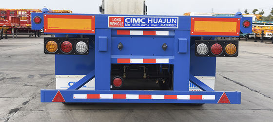 40 ton maximale vrachtwagen aanhangwagen CIMC HUAJUN 3 as 40ft platte container half-aanhangwagen