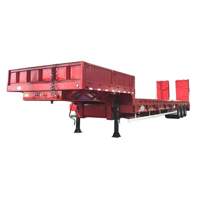 ABS antiblokkerend remsysteem uitgerust met CIMC HUAJUN 3-assige laagbed semi-trailer met hydraulische oprit HJGMCK20069