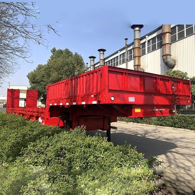 ABS antiblokkerend remsysteem uitgerust met CIMC HUAJUN 3-assige laagbed semi-trailer met hydraulische oprit HJGMCK20069