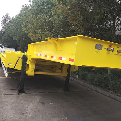 CIMC HUAJUN 3 Achsel laagbed Semi-trailer Truck Trailer Equipment Transport Hydraulisch tillen laagjongentrailer Fuwa As Heavy Duty