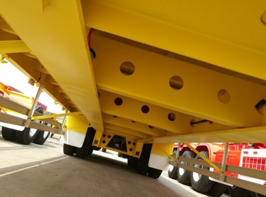 CIMC HUAJUN 3 Achsel laagbed Semi-trailer Truck Trailer Equipment Transport Hydraulisch tillen laagjongentrailer Fuwa As Heavy Duty