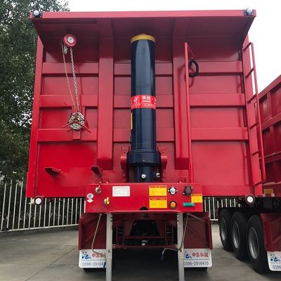 Truck Trailer 50 ton Hydraulisch achterste kantelend dumper Semi-trailer voor het vervoer van koolstofstofstof