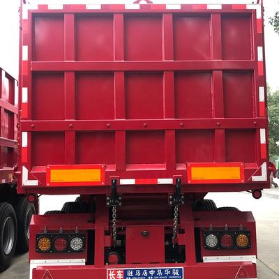 Truck Trailer 50 ton Hydraulisch achterste kantelend dumper Semi-trailer voor het vervoer van koolstofstofstof