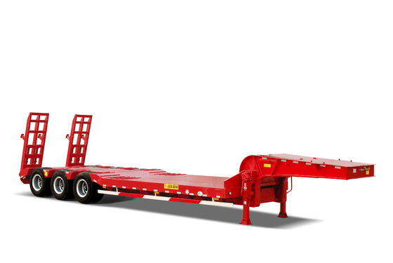 13000*3000*3100 Staal CIMC HUAJUN 3 Assen Dropbed Semi Trailer Low Bed Heavy Machine Truck Trailer