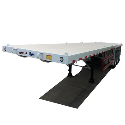 CIMC HUAJUN 3 as 40ft flatbed container half-trailer met 12 twist locks en 12380*2500 grootte