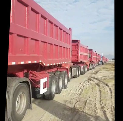 80T achterste kantelende vrachtwagen aanhangwagen half-aanhangwagen met 3,5&quot; King Pin HJGMCK20103 van CIMC