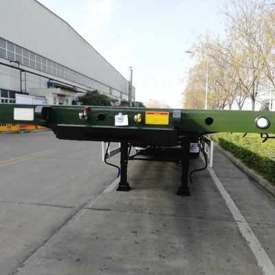 CIMC HUAJUN Semi-trailer voor de Aziatische markt 3 asse 40ft flatbed container trailer gebouwd