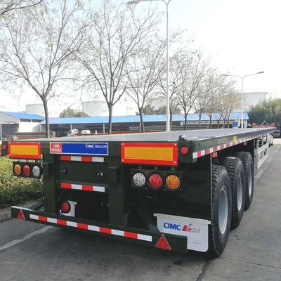 CIMC HUAJUN Semi-trailer voor de Aziatische markt 3 asse 40ft flatbed container trailer gebouwd