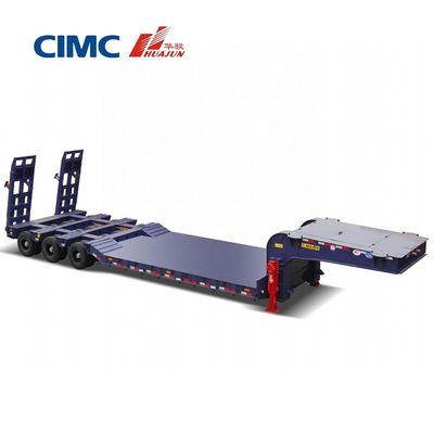 CIMC HUAJUN 70T Tri-Axle Lowbed Semi-Trailer voor op Truck Trailers