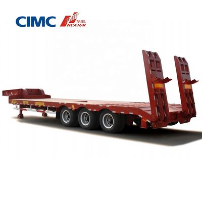 CIMC HUAJUN 70T Tri-Axle Lowbed Semi-Trailer voor op Truck Trailers