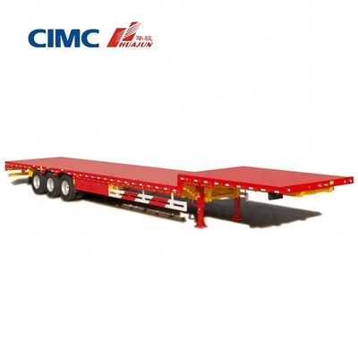 CIMC HUAJUN 60ton lowboy aanhangwagen met mechanische ophanging en 17500*3000*1250mm grootte