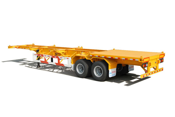 Transport 20/40 ft Containers met maximale lading 40 ton Skeletcontainer Halve aanhangwagen