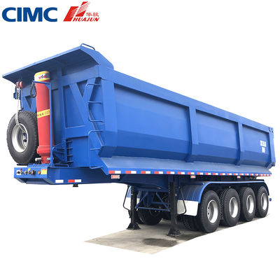 12R22.5 banden 4 assen U-type hydraulische kantelwagen aanhangwagen 38CBM van CIMC HUAJUN