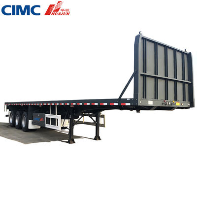 3 assen 40 ft platte containertruck Halve aanhangwagen met concurrerend en staal materiaal
