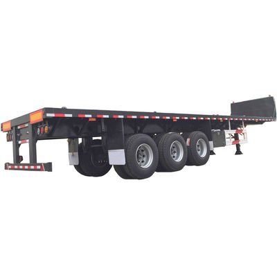 40 ton maximale lading CIMC HUAJUN 20ft 40ft platbed aanhangwagen met luchtophanging en opheffing