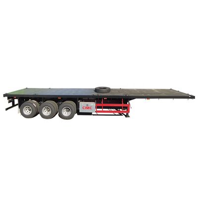 80T vrachtwagen chassis CIMC HUAJUN 20ft 40ft flatbed container trailer met 12R22.5 banden