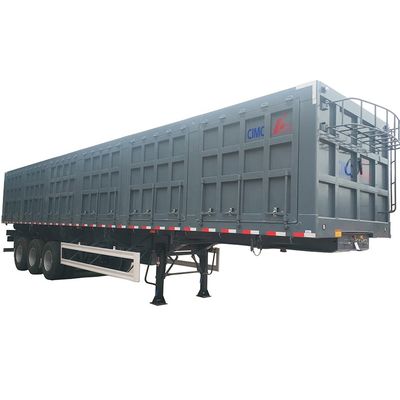 80 ton Hydraulische dubbele zijdelingse dump-kippende vrachtwagen Cargo Semi-trailer met 12.00R20 banden