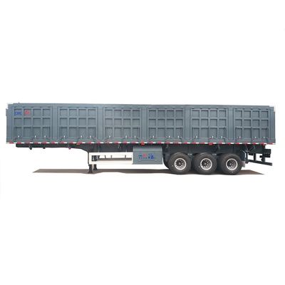 80 ton Hydraulische dubbele zijdelingse dump-kippende vrachtwagen Cargo Semi-trailer met 12.00R20 banden