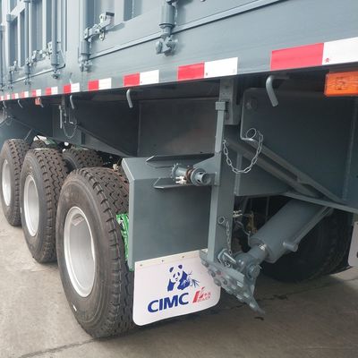 80 ton Hydraulische dubbele zijdelingse dump-kippende vrachtwagen Cargo Semi-trailer met 12.00R20 banden