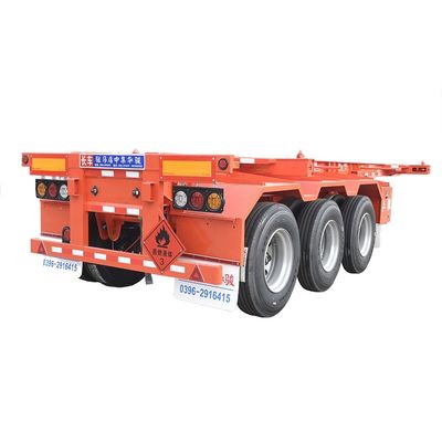 40T maximale nuttige lading Luchtophanging Uitbreidbare schuifbal Skelet Container Chassis Halve aanhangwagen