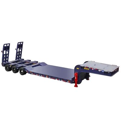 Warm Cimc Huajun 3-assige laadmachine met laag bed Semi Drop Deck trailer voor staalconstructie