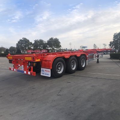 40T maximale nuttige lading Luchtophanging Uitbreidbare schuifbal Skelet Container Chassis Halve aanhangwagen