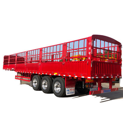 FUWA- of BPW-achswagentrailer CIMC HUAJUN Fence Flatbed Semi-trailer met ontwerp