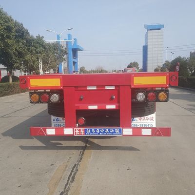 40 ton maximale nuttige lading drieassige platte containerhalve aanhangwagen voor vrachtwagen