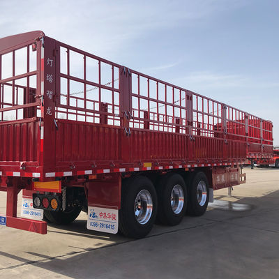 FUWA- of BPW-achswagentrailer CIMC HUAJUN Fence Flatbed Semi-trailer met ontwerp