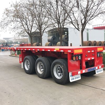 40 ton maximale nuttige lading drieassige platte containerhalve aanhangwagen voor vrachtwagen