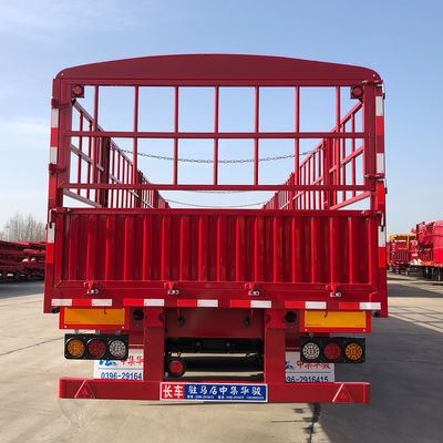 FUWA- of BPW-achswagentrailer CIMC HUAJUN Fence Flatbed Semi-trailer met ontwerp