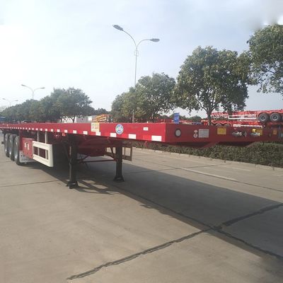 40 ton maximale nuttige lading drieassige platte containerhalve aanhangwagen voor vrachtwagen