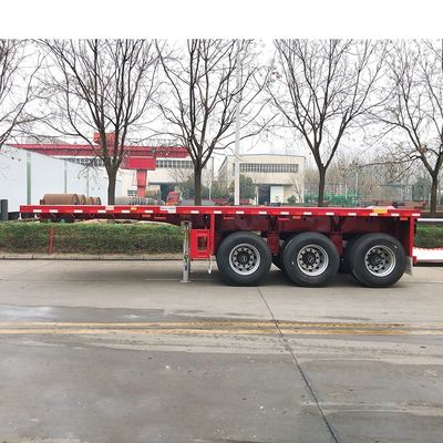 40 ton maximale nuttige lading drieassige platte containerhalve aanhangwagen voor vrachtwagen