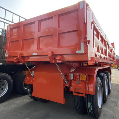 Hoge capaciteit 3-assige trekker dumper steenkool transport half-aanhanger voor 50-80 ton vracht