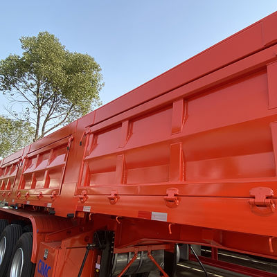 Hoge capaciteit 3-assige trekker dumper steenkool transport half-aanhanger voor 50-80 ton vracht
