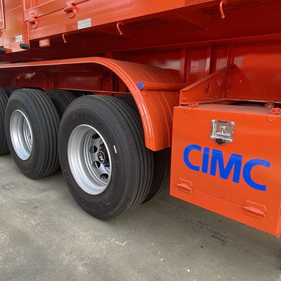 Hoge capaciteit 3-assige trekker dumper steenkool transport half-aanhanger voor 50-80 ton vracht