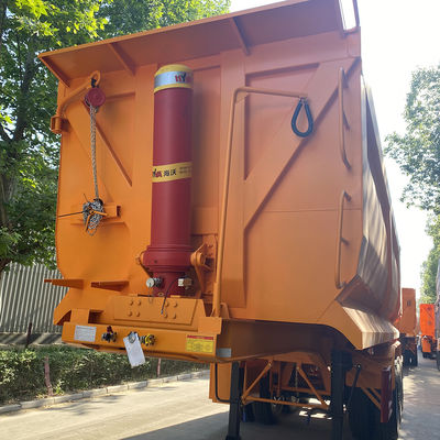 2022 Afrika Model U-vormige halve aanhangwagen eind dumptruck met stenen en zand functie