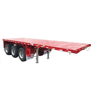 Vlampen met blad 3 assen 40ft platte container half-aanhanger voor gemakkelijk lossen
