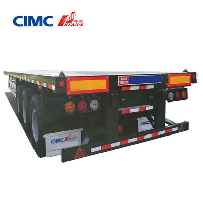 40ft container platbed half-truck aanhangwagens met optionele banden en 12 sets twist locks