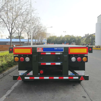 40ft container platbed half-truck aanhangwagens met optionele banden en 12 sets twist locks