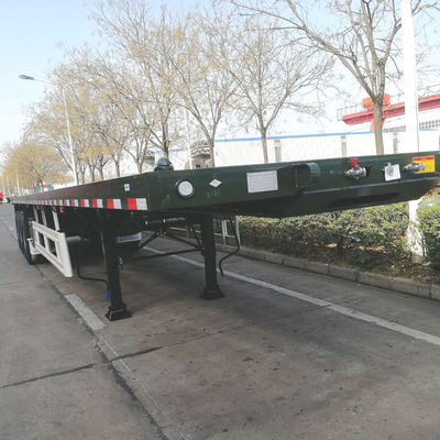 40ft container platbed half-truck aanhangwagens met optionele banden en 12 sets twist locks