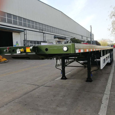 40ft container platbed half-truck aanhangwagens met optionele banden en 12 sets twist locks