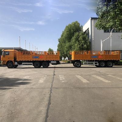 Top Design CIMC HUAJUN Stake Cargo Trailer met dubbele box hek Halve trailer