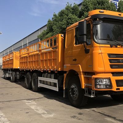 Top Design CIMC HUAJUN Stake Cargo Trailer met dubbele box hek Halve trailer