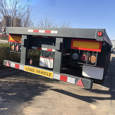 CIMC HUAJUN Flatbed Container Semi-trailer met 12 twist locks en custom's requirement