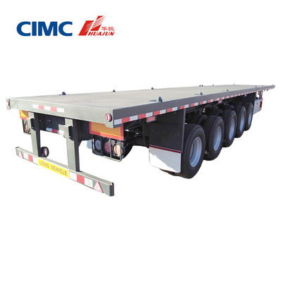 CIMC HUAJUN Flatbed Container Semi-trailer met 12 twist locks en custom's requirement