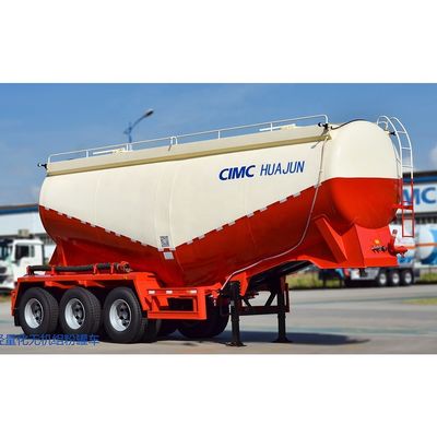 Duurzaam CIMC HUAJUN 40CBM Dry Bulk Powder Cement Tank Carrier 3 axles Tanker Semi-trailer